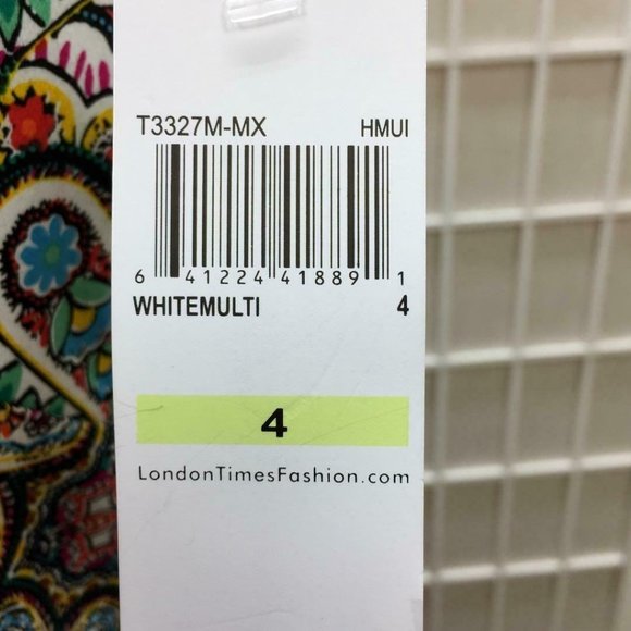 London Times Scoop Neck Shift Dress Size 4 - Picture 8 of 8